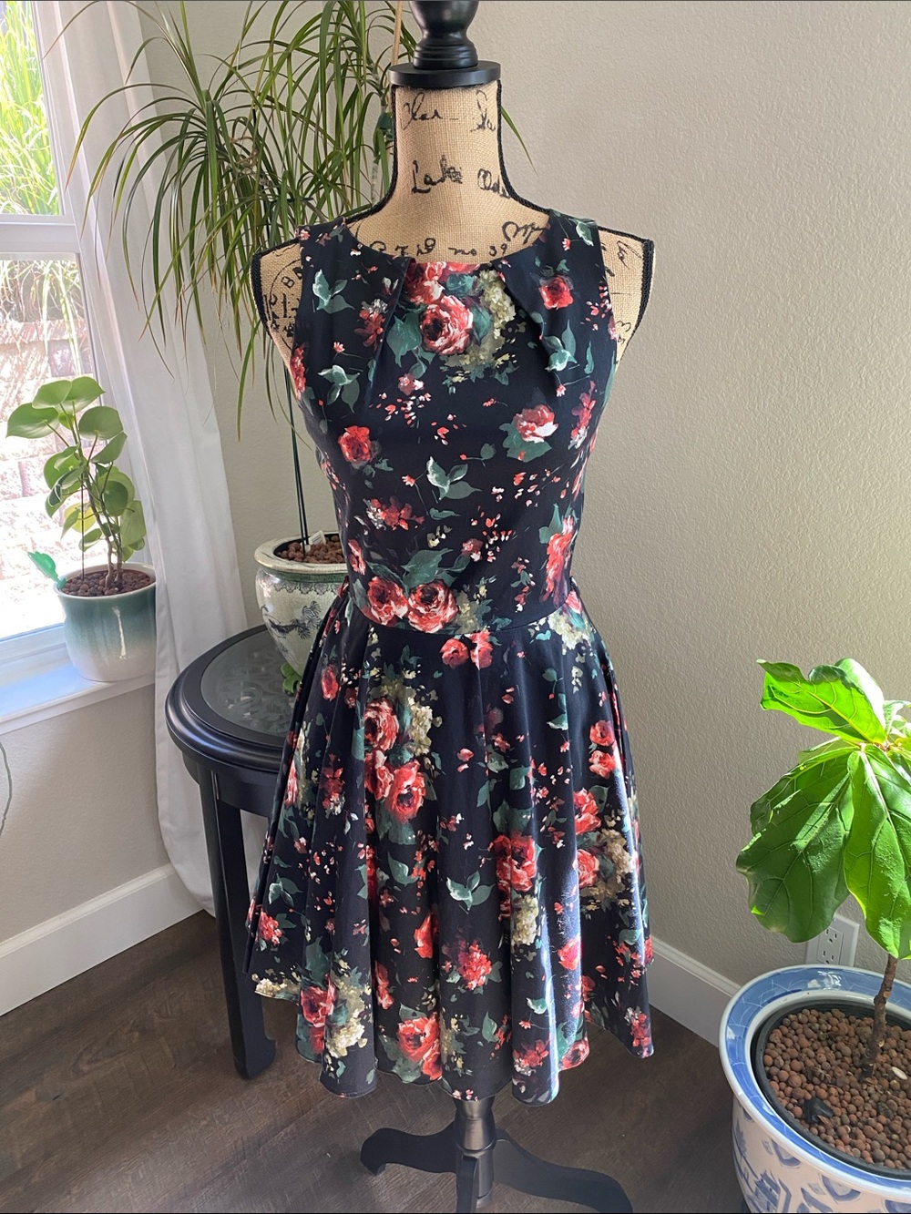 Sleeveless Fit-and-Flare Dress